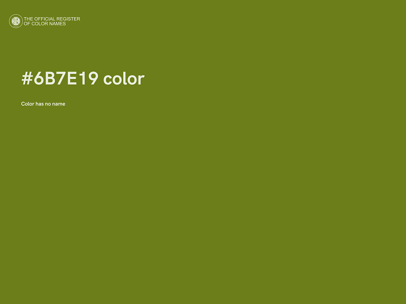 #6B7E19 color image