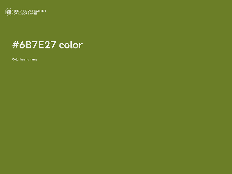 #6B7E27 color image