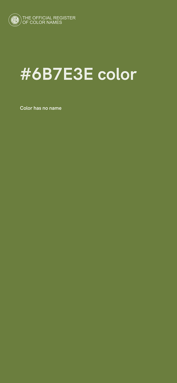 #6B7E3E color image