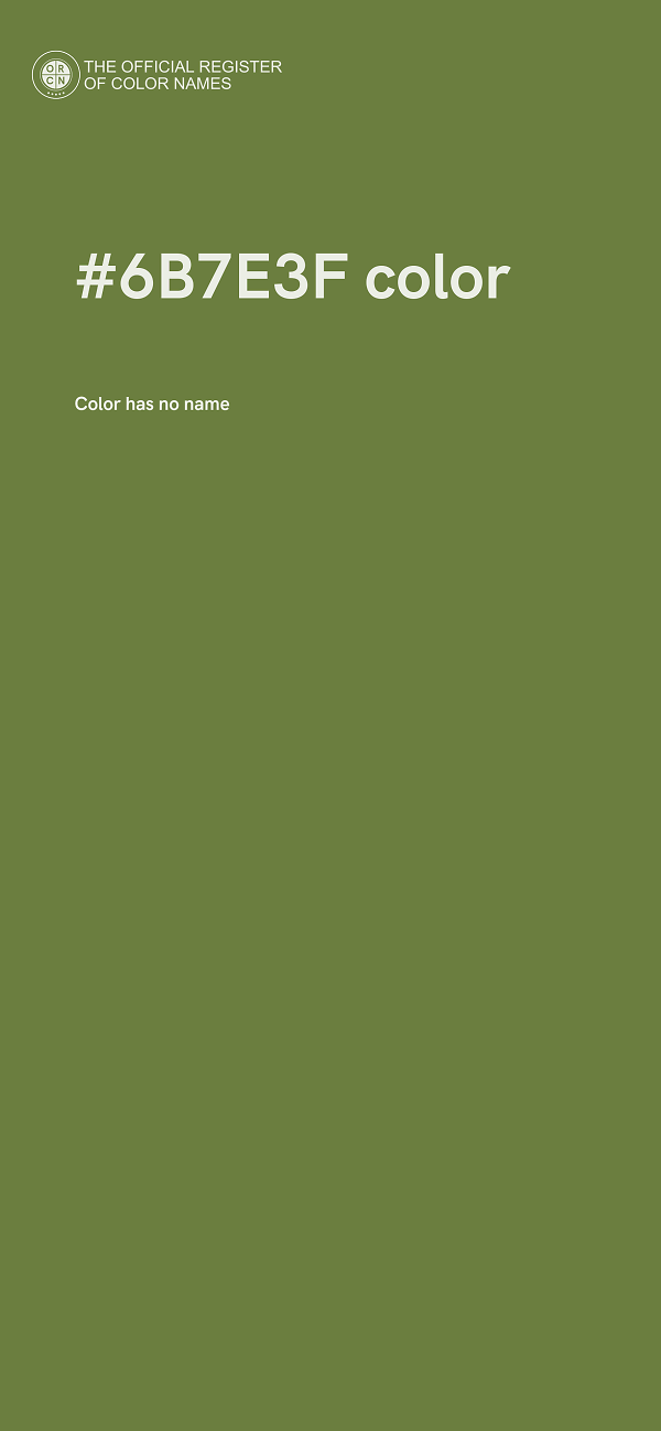 #6B7E3F color image