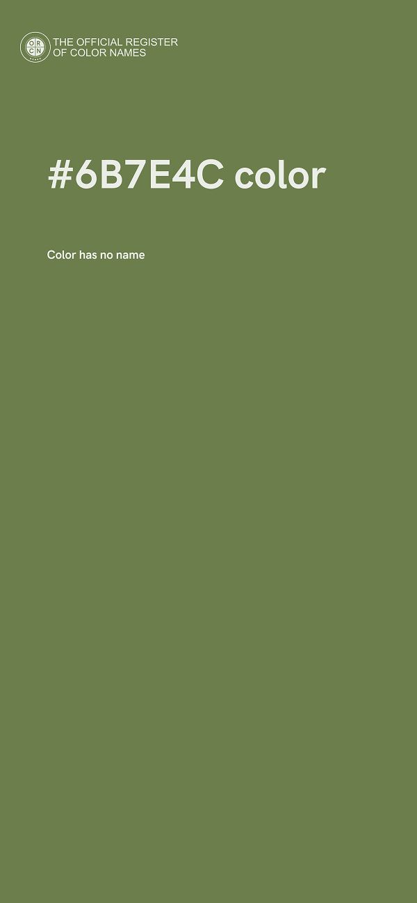 #6B7E4C color image