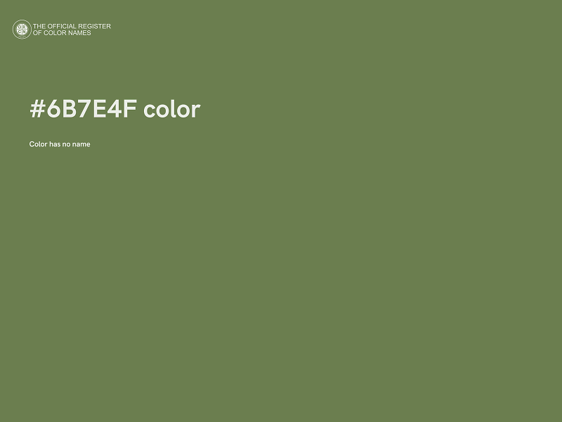 #6B7E4F color image