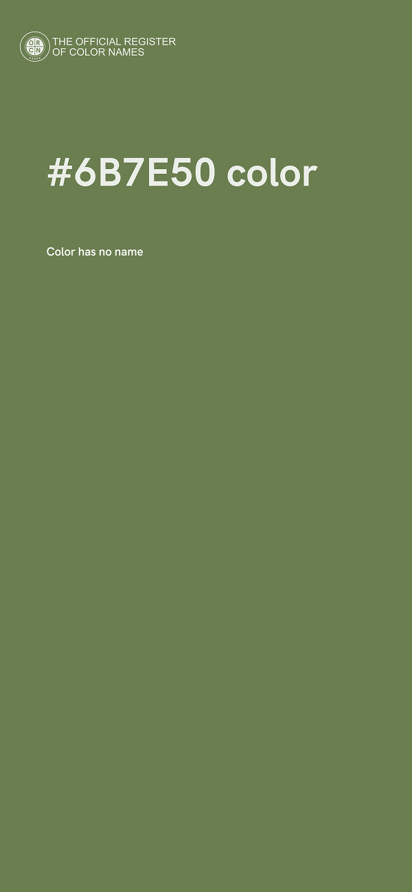 #6B7E50 color image