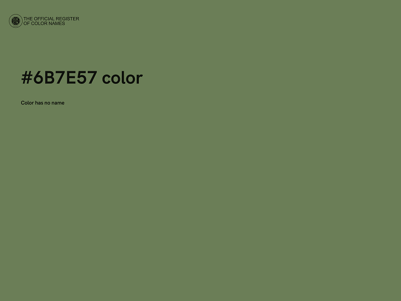#6B7E57 color image