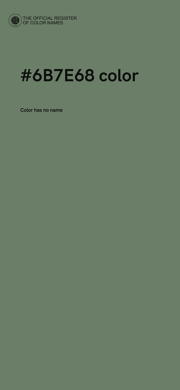 #6B7E68 color image