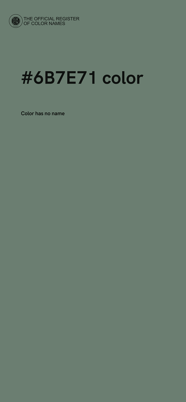#6B7E71 color image
