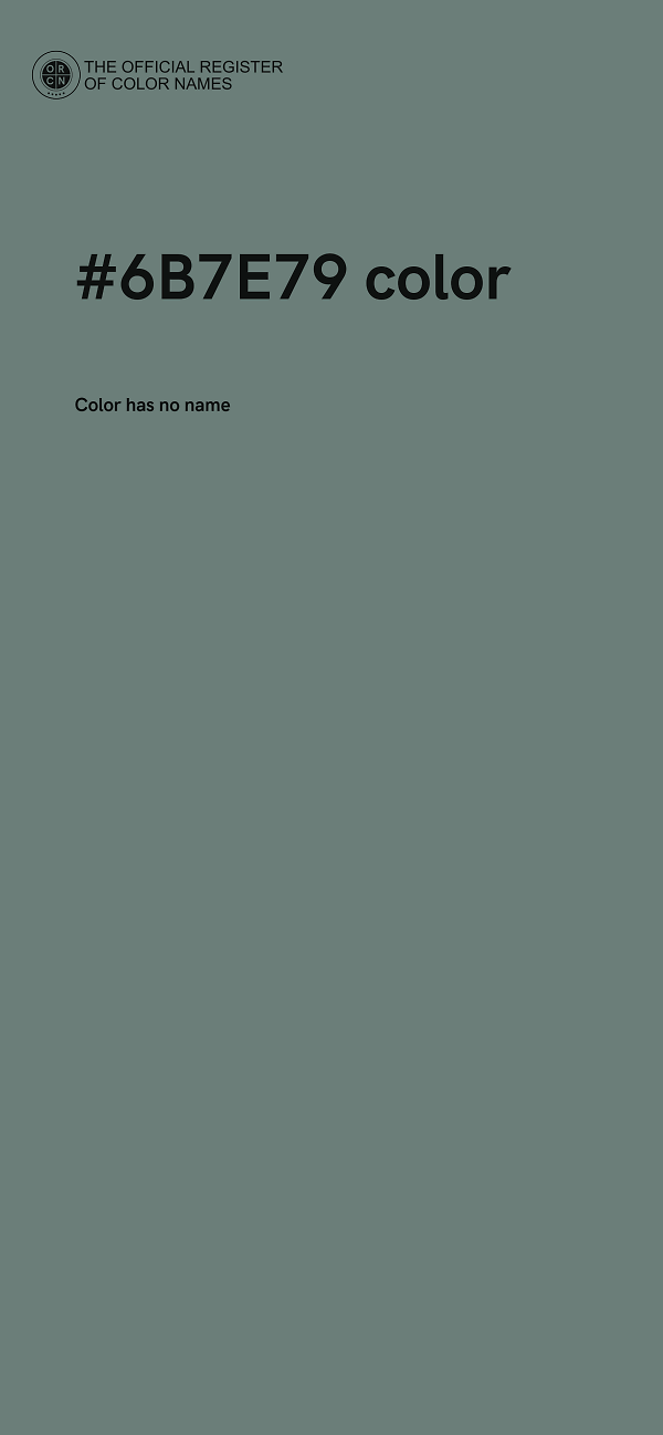 #6B7E79 color image