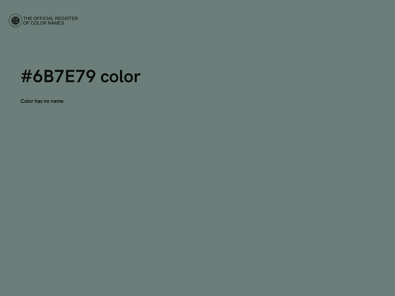 #6B7E79 color image