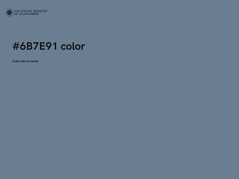 #6B7E91 color image