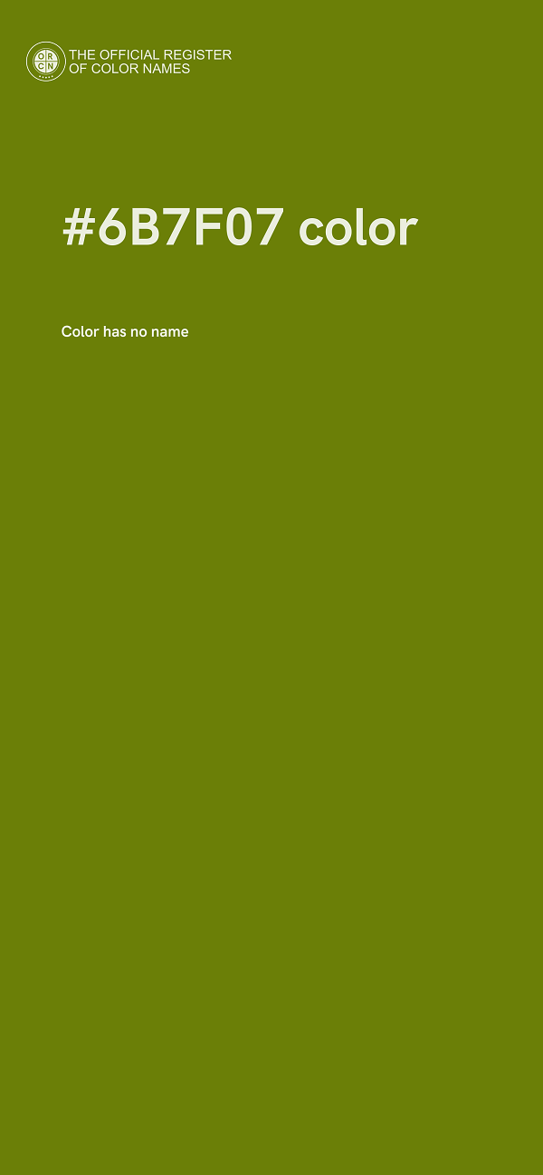 #6B7F07 color image