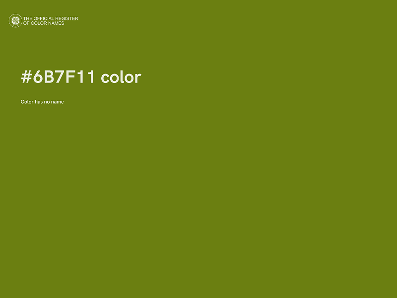 #6B7F11 color image