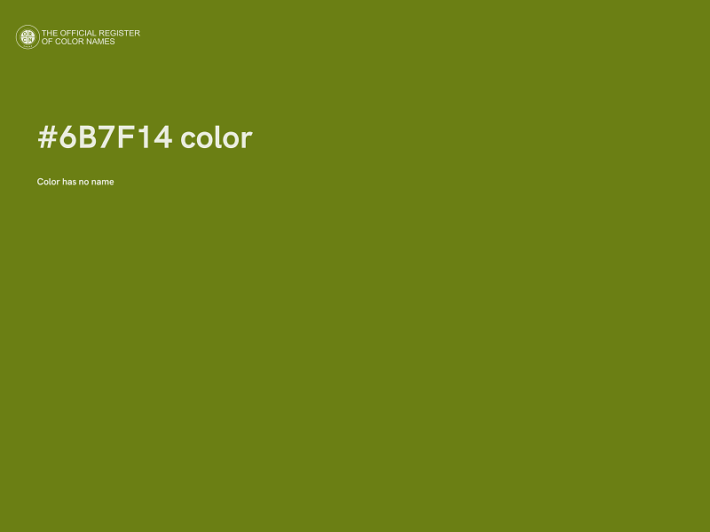 #6B7F14 color image