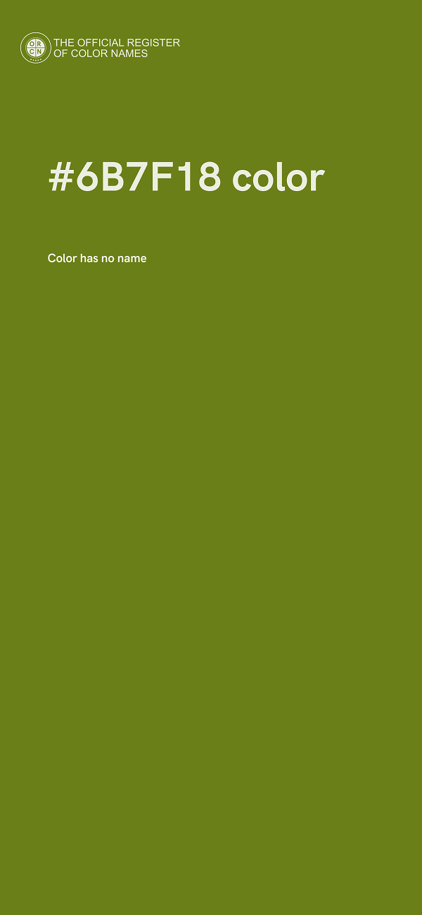 #6B7F18 color image