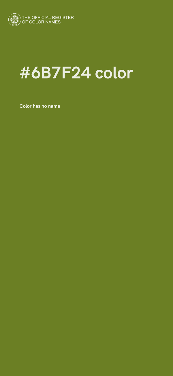 #6B7F24 color image