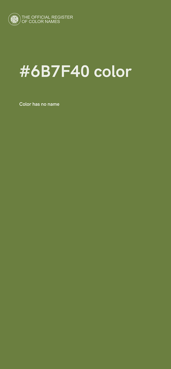 #6B7F40 color image