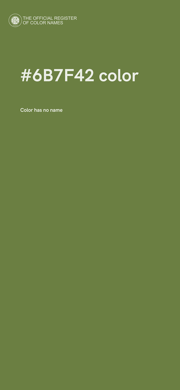 #6B7F42 color image