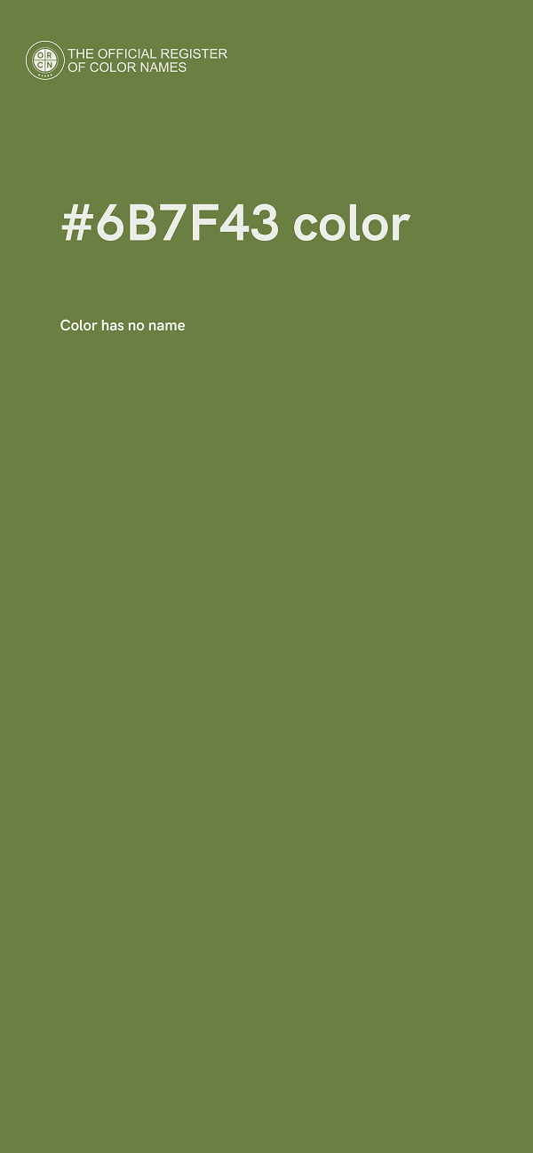 #6B7F43 color image