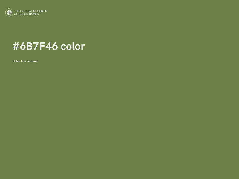 #6B7F46 color image