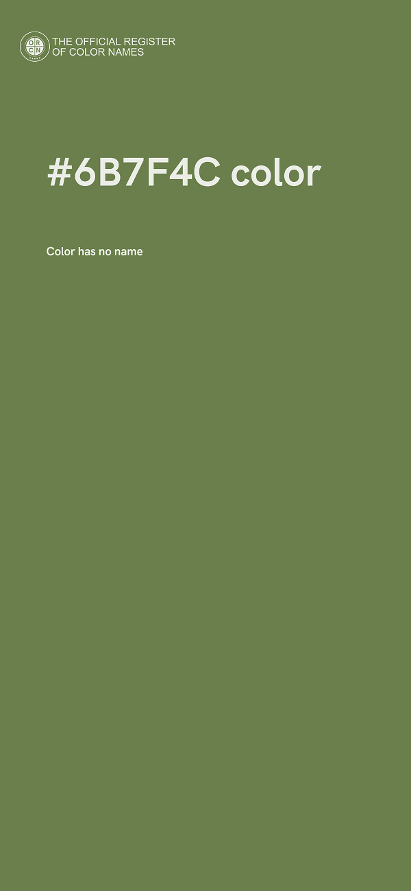 #6B7F4C color image