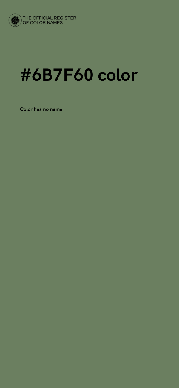 #6B7F60 color image