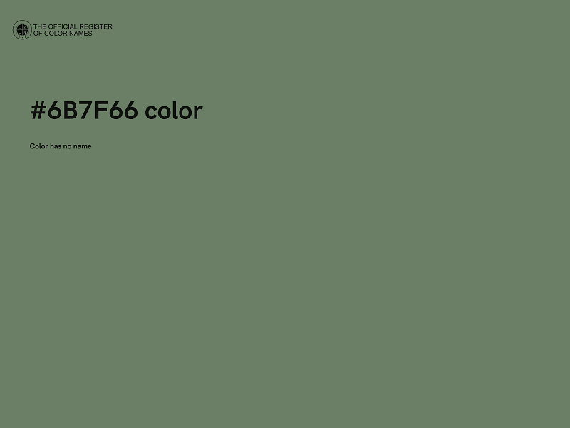 #6B7F66 color image