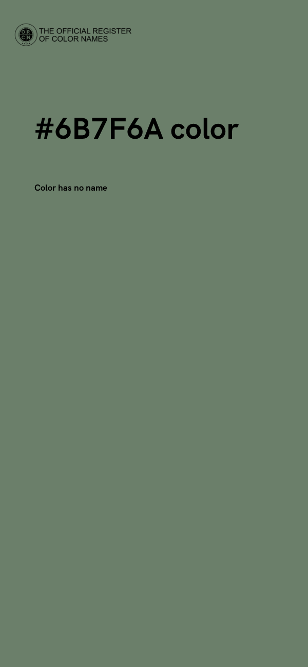 #6B7F6A color image