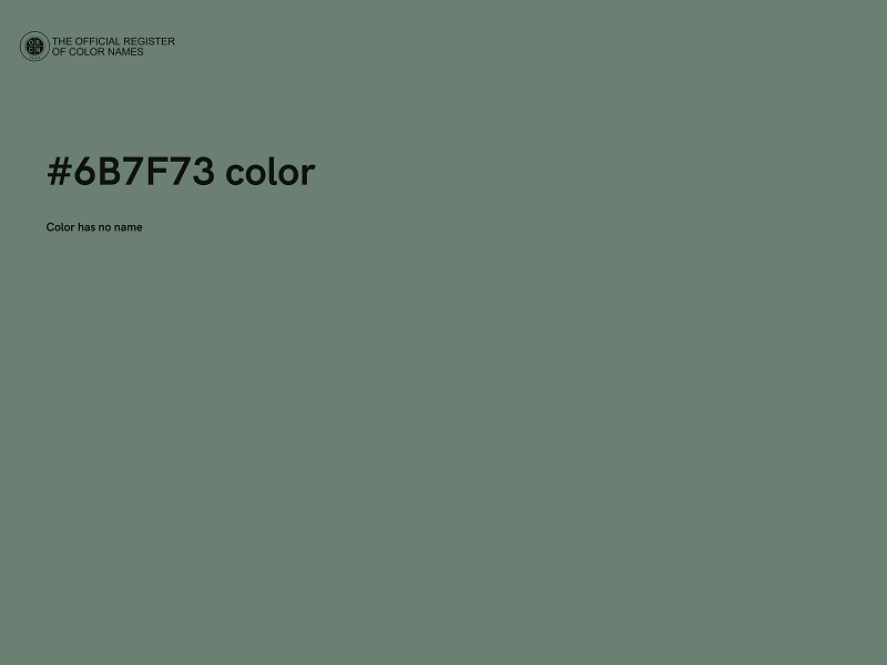 #6B7F73 color image