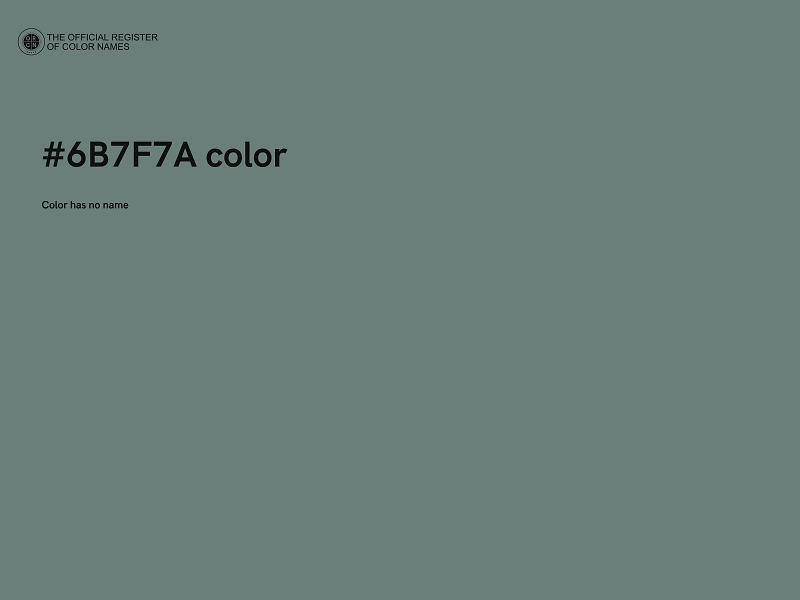 #6B7F7A color image