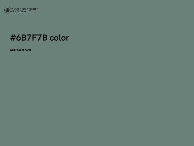 #6B7F7B color image