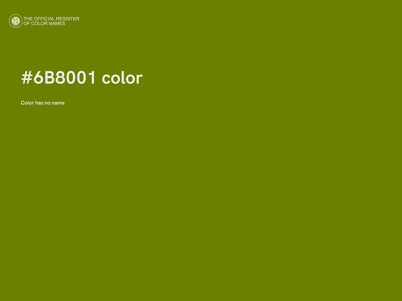 #6B8001 color image