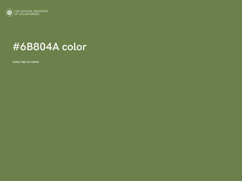 #6B804A color image