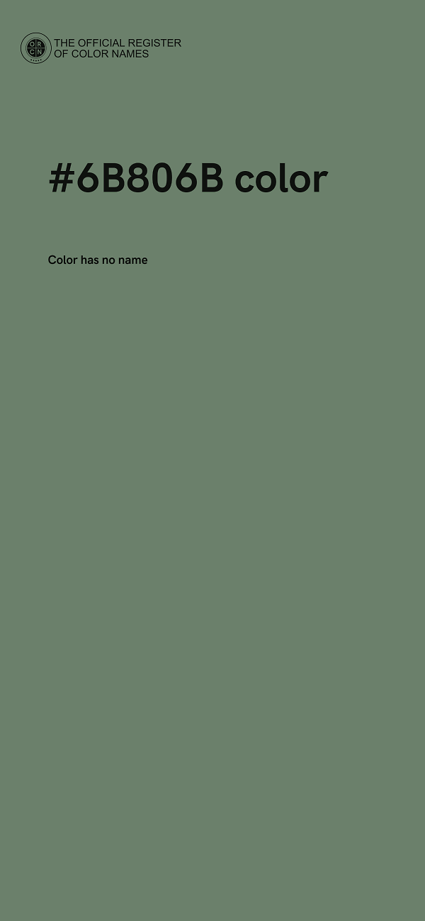 #6B806B color image