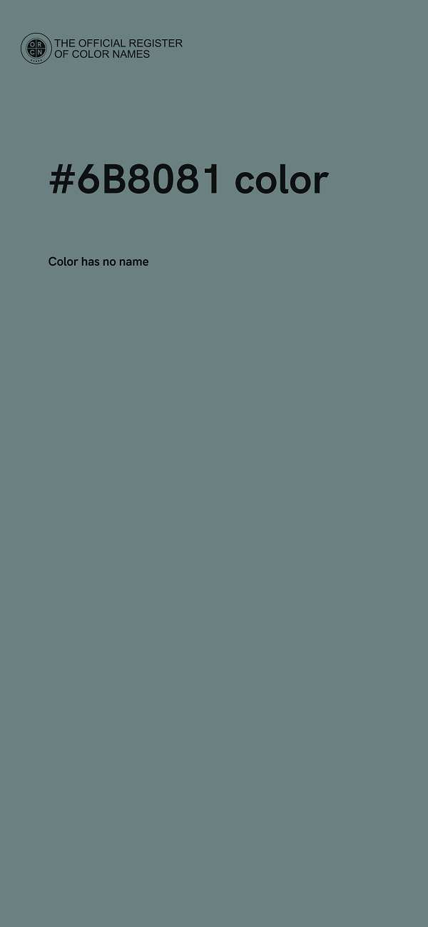 #6B8081 color image