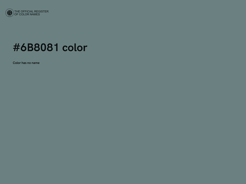 #6B8081 color image