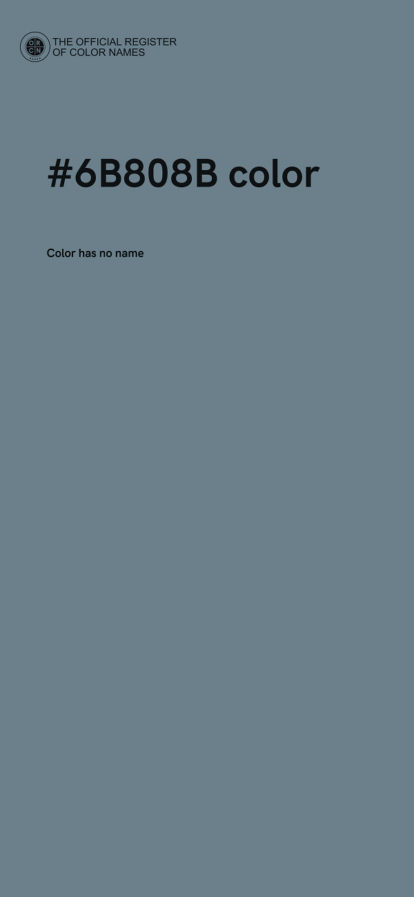 #6B808B color image