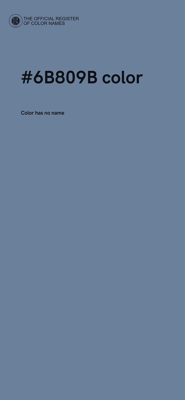 #6B809B color image