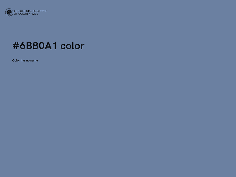 #6B80A1 color image