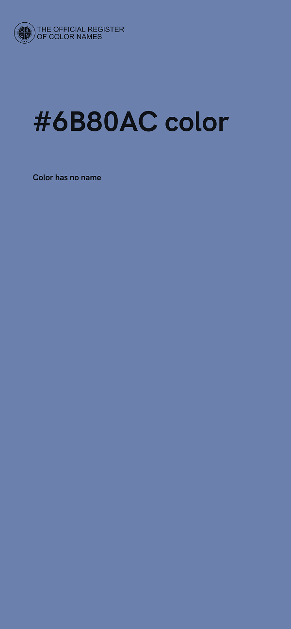 #6B80AC color image