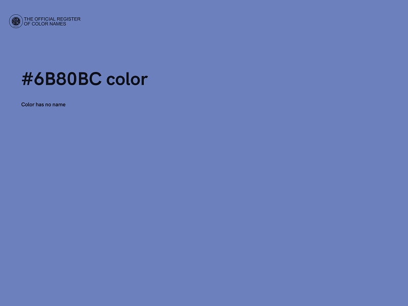 #6B80BC color image