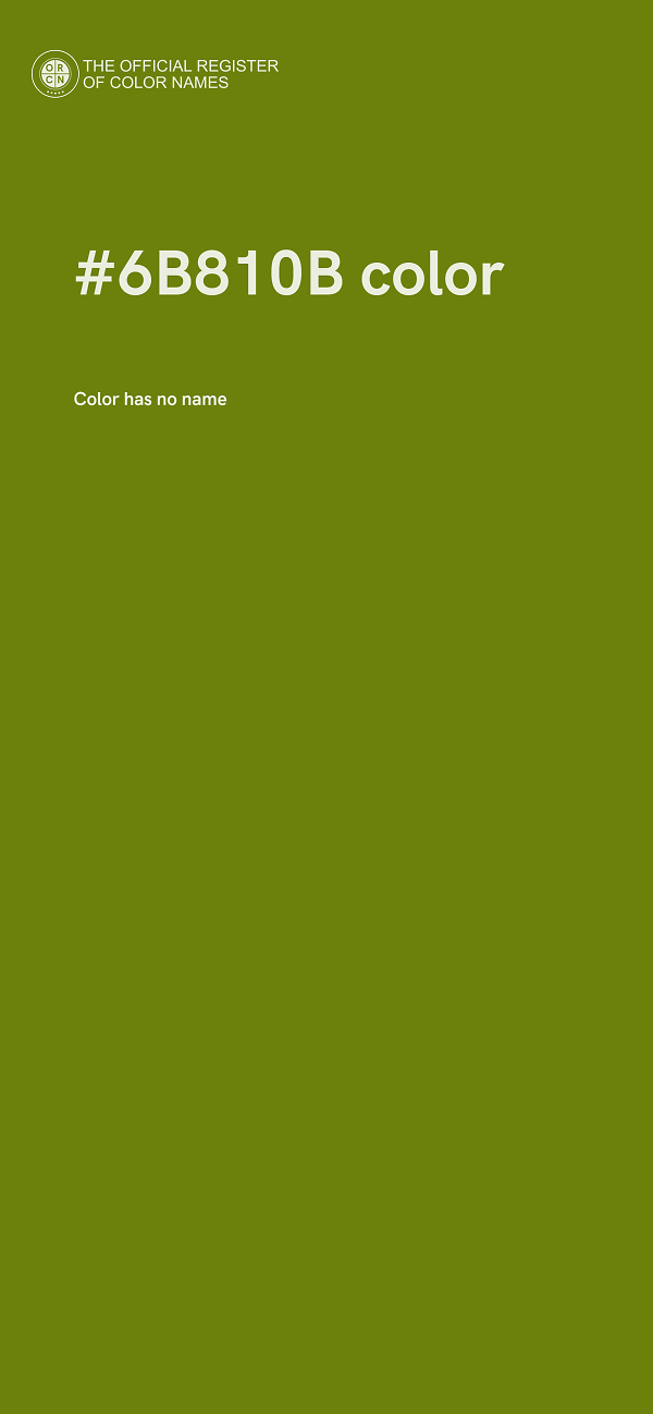 #6B810B color image