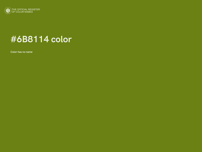#6B8114 color image