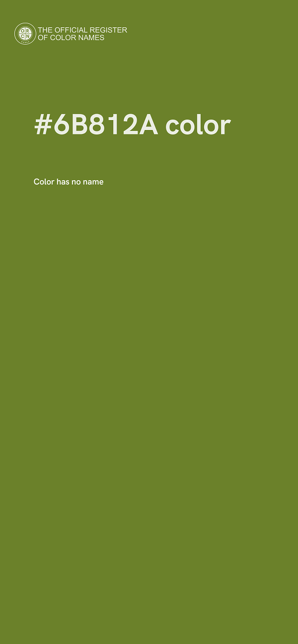 #6B812A color image