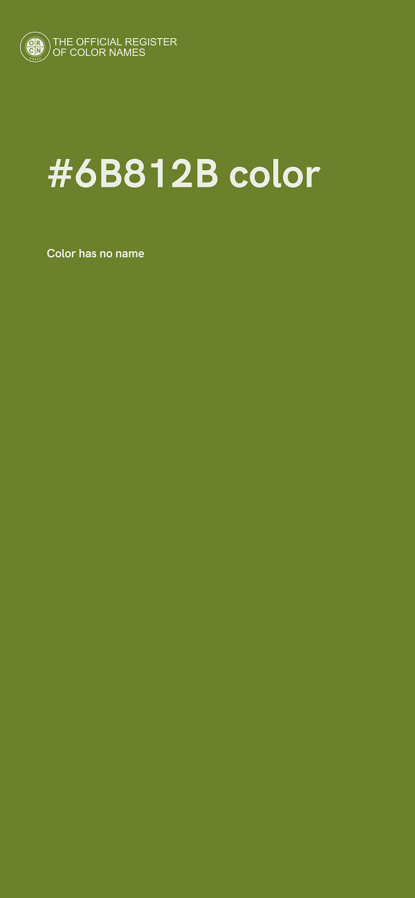 #6B812B color image
