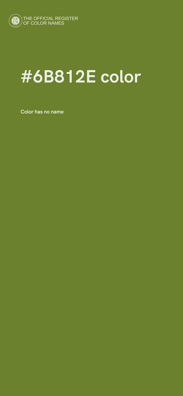 #6B812E color image