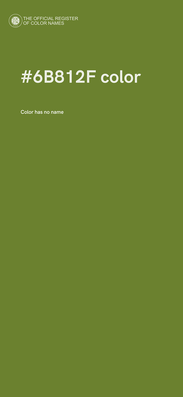 #6B812F color image
