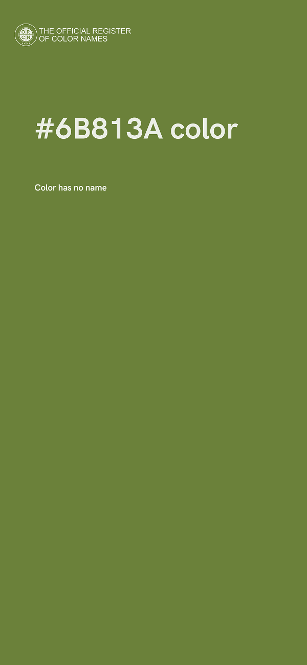#6B813A color image