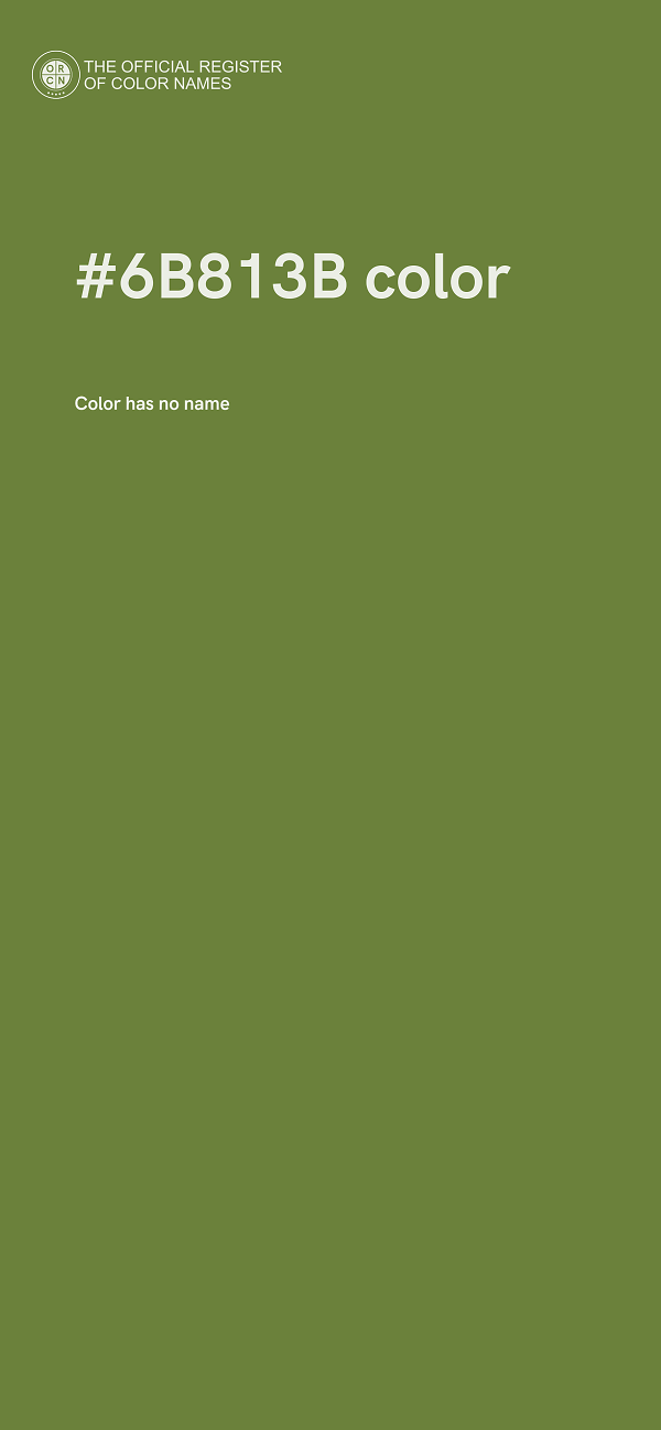 #6B813B color image