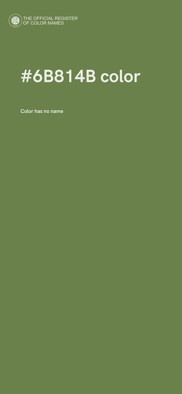 #6B814B color image