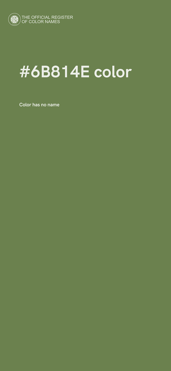 #6B814E color image