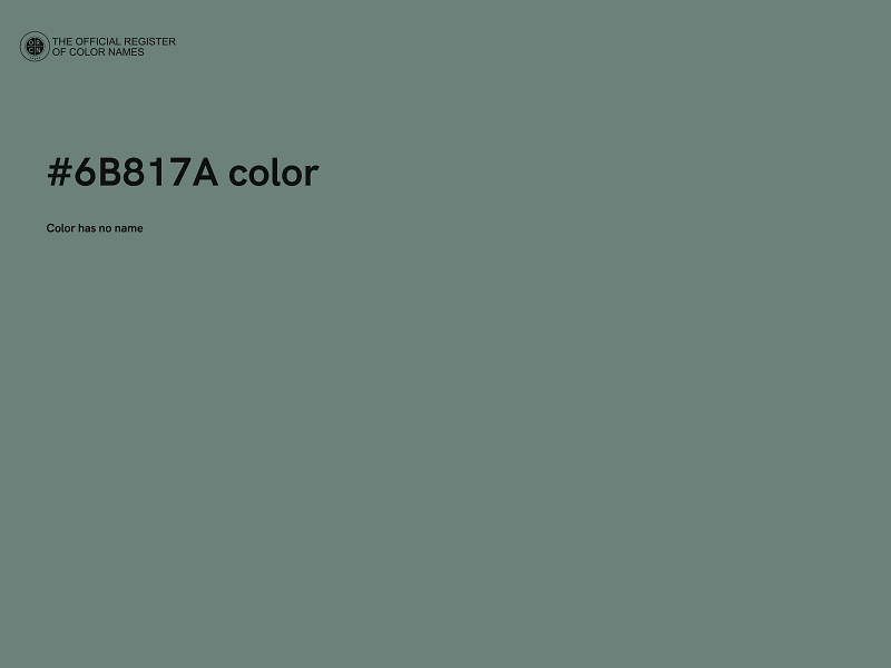 #6B817A color image